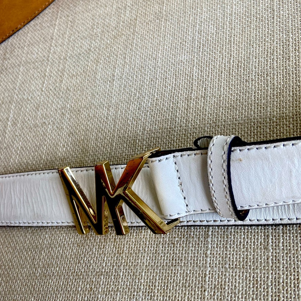White MIchael Kors X-Large Belt